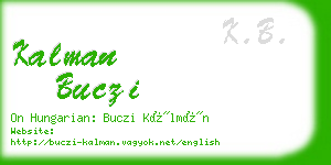 kalman buczi business card